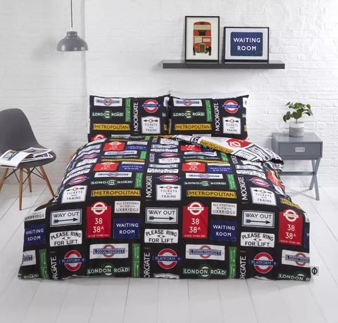 TFL Signs Kids Bedding Single Double Duvet Quilt Cover Set - Home, Furniture & DIY:Bedding:Bedding Sets & Duvet Covers - British D'sire