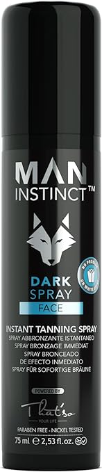 That'so Face Tan Spray Man Instinct Self Tanning Face Mist, dark, 75ml - British D'sire