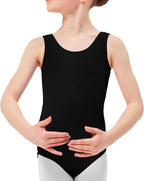 The Fancy Dress® Girls Cotton Stretch Leotards Kids School PE Ballet Dance Gymnastics Sleeveless Bodysuit Age 3 - 13 Years - Leotards - British D'sire