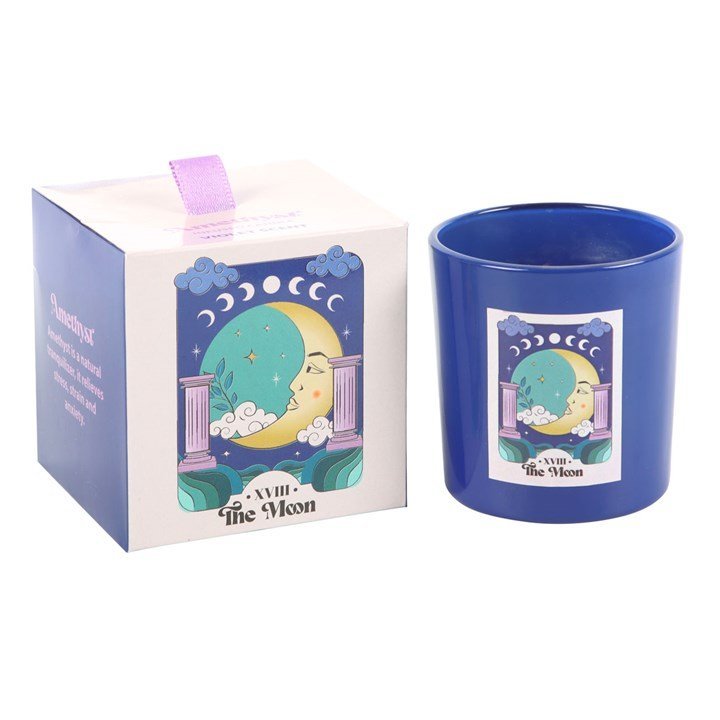 The Moon Amethyst Crystal Chip Candle Secondary image