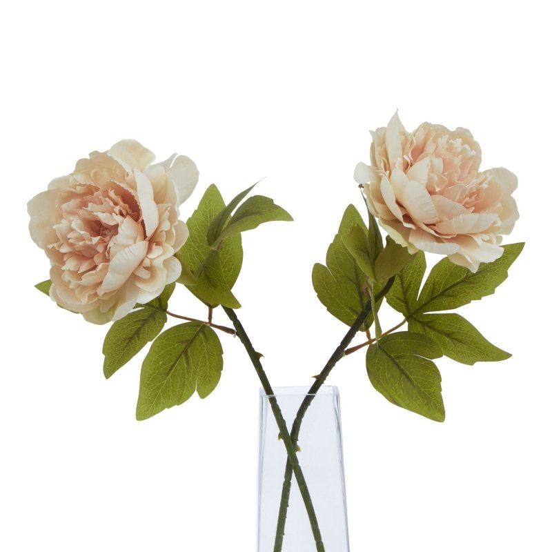 The Natural Garden Collection Blush Peony Artificial Flower Stem - Artificial Plants & Trees - British D'sire
