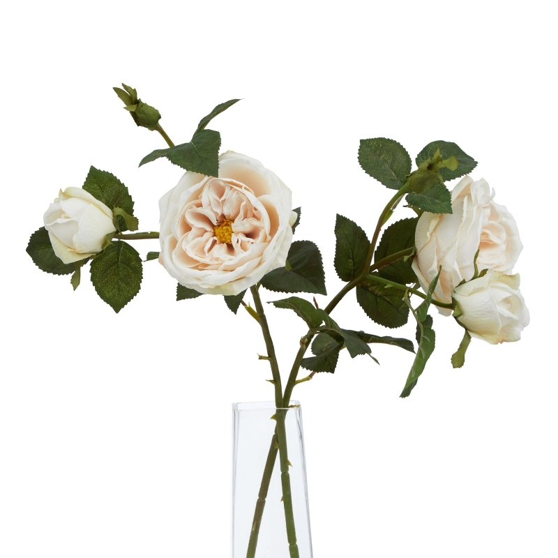 The Natural Garden Collection Palest Blush Charity Rose Artificial - Artificial Plants & Trees - British D'sire