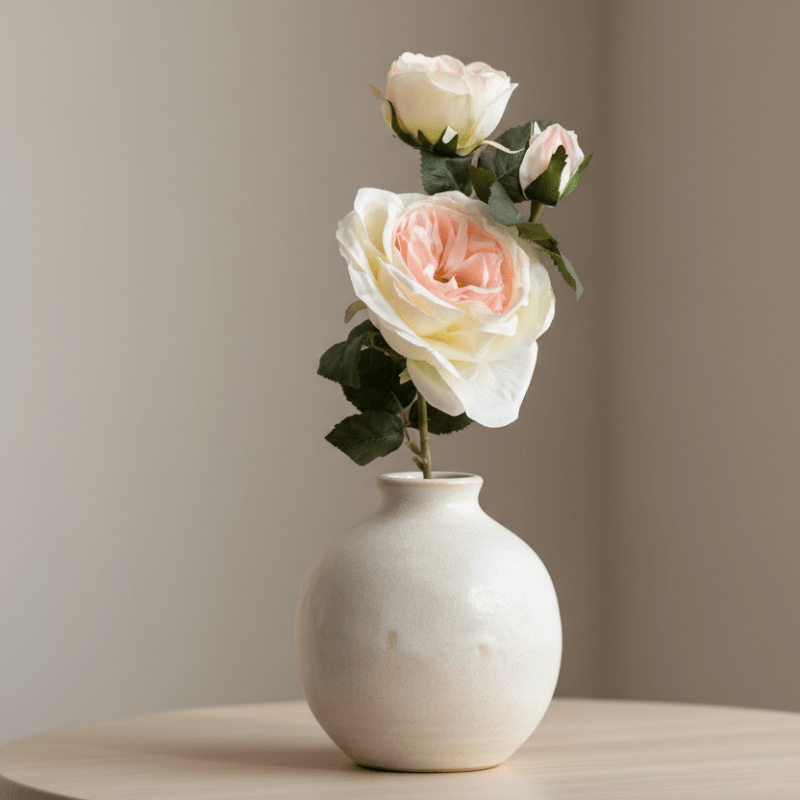 The Natural Garden Collection Pink Charity Rose Artificial Flower - Artificial Plants & Trees - British D'sire