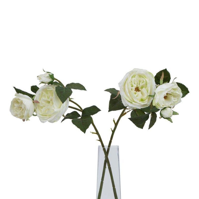 The Natural Garden Collection White Charity Rose Artificial Flower - Artificial Plants & Trees - British D'sire