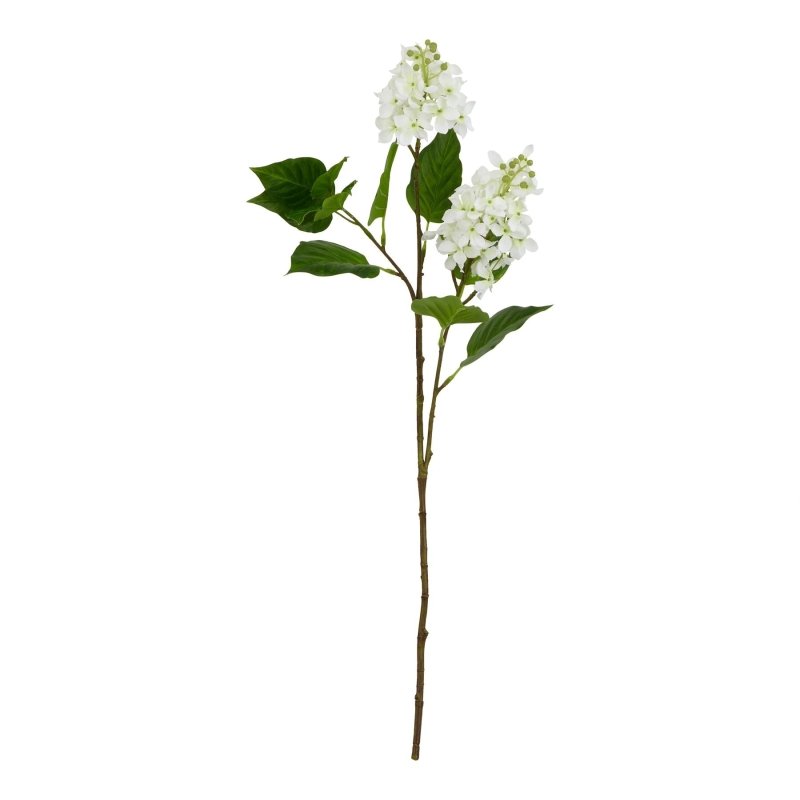 The Natural Garden Collection White Lilac Stem Artificial Flower Stem - Artificial Plants & Trees - British D'sire Main image