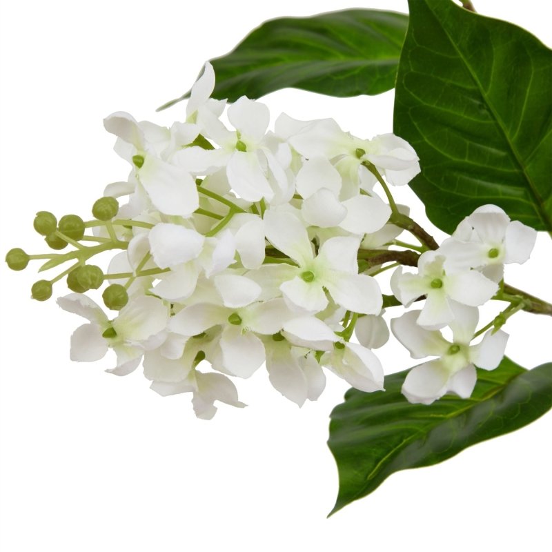 The Natural Garden Collection White Lilac Stem Artificial Flower Stem - Artificial Plants & Trees - British D'sire