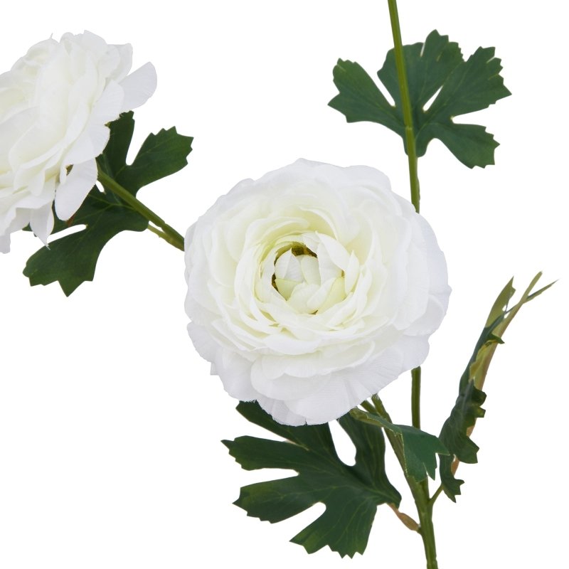 The Natural Garden Collection White Ranunculus Artificial Flower Stem - Artificial Plants & Trees - British D'sire