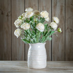 The Natural Garden Collection White Ranunculus Artificial Flower Stem - Artificial Plants & Trees - British D'sire