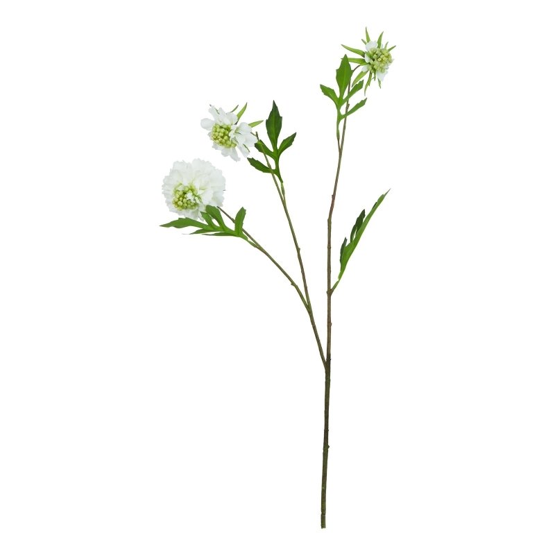 The Natural Garden Collection White Scabious Stem Artificial Flower - Artificial Plants & Trees - British D'sire