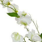 The Natural Garden Collection White Sweetpea Stem Artificial Flower - Artificial Plants & Trees - British D'sire