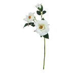 The Natural Garden Collection White Tea Rose Artificial Flower Stem - Artificial Plants & Trees - British D'sire