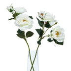The Natural Garden Collection White Tea Rose Artificial Flower Stem - Artificial Plants & Trees - British D'sire
