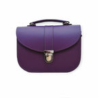 The Olympia Handmade Leather Handbag - Purple - Crossbody Bag - British D'sire