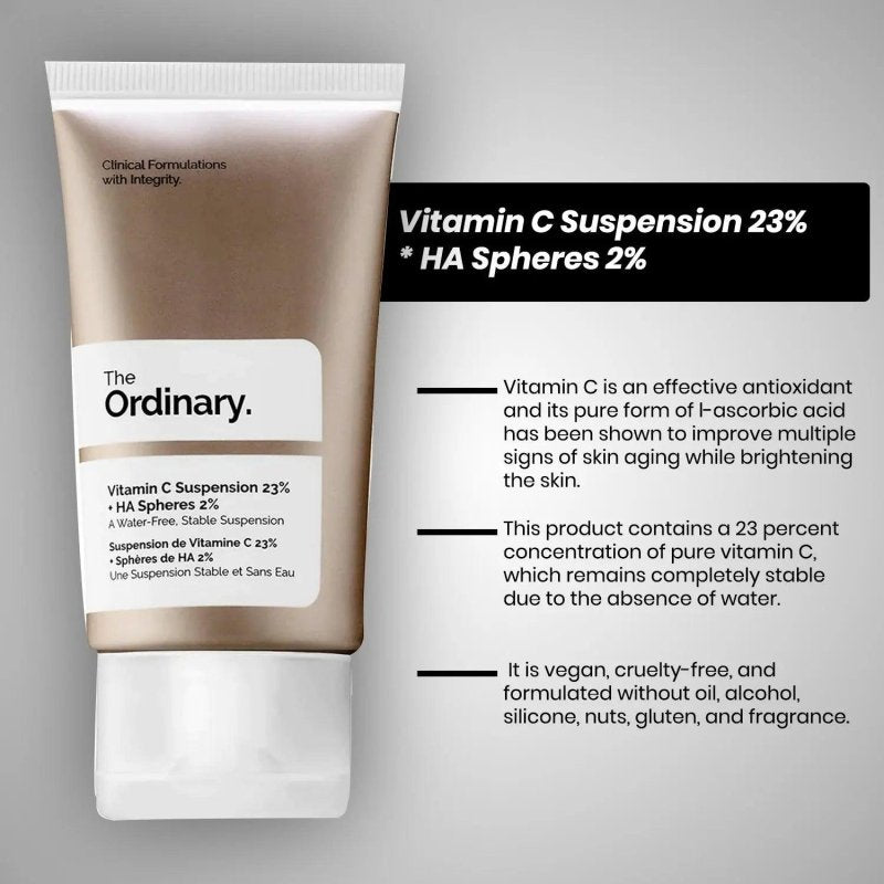 The Ordinary Vitamin C Suspension 23% + HA Spheres 2% 30ml - The Ordinary - British D'sire