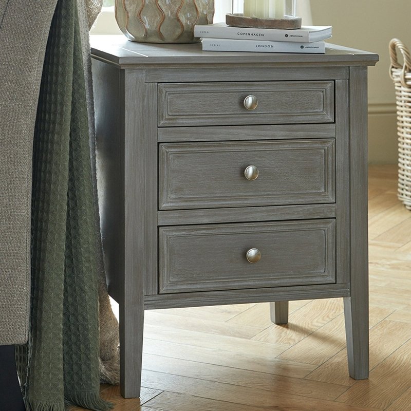 The Serene Collection Three Drawer Bedside Table - Tables - British D'sire