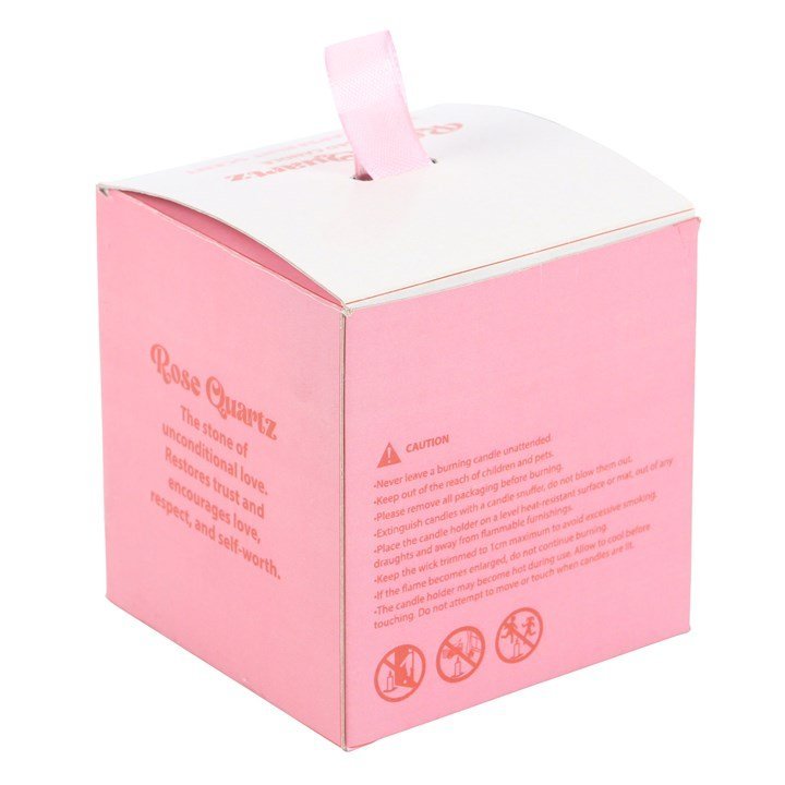 The Sun Rose Quartz Crystal Chip Candle - British D'sire
