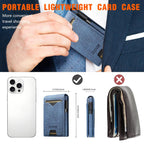 The Suteni denim pattern button automatically pops out the veneered printed card box(Blue) - British D'sire