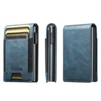 The Suteni oil wax pattern button automatically pops out the elastic band card box(Blue) - British D'sire