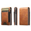 The Suteni oil wax pattern button automatically pops out the elastic band card box(Brown) - British D'sire