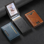 The Suteni oil wax pattern button automatically pops out the veneered printed card box(Black) - British D'sire