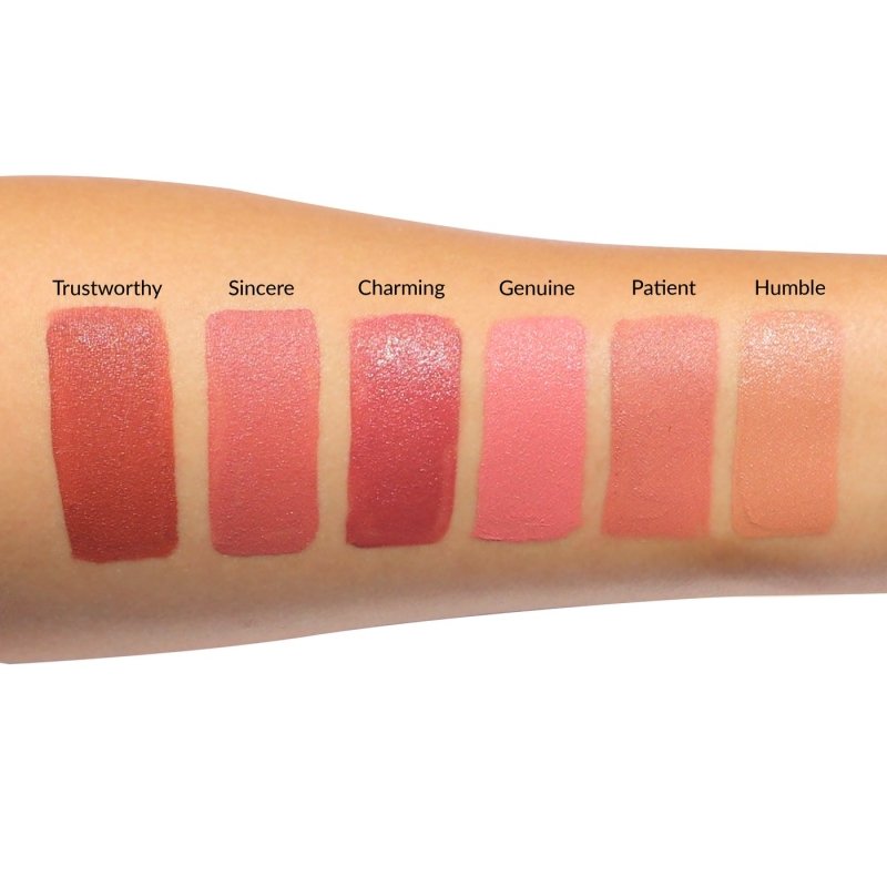 theBalm Cosmetics Meet Matte Hughes NUDE Set of 6 Mini Long - Lasting Liquid Lipsticks - Matte LipstIck - British D'sire