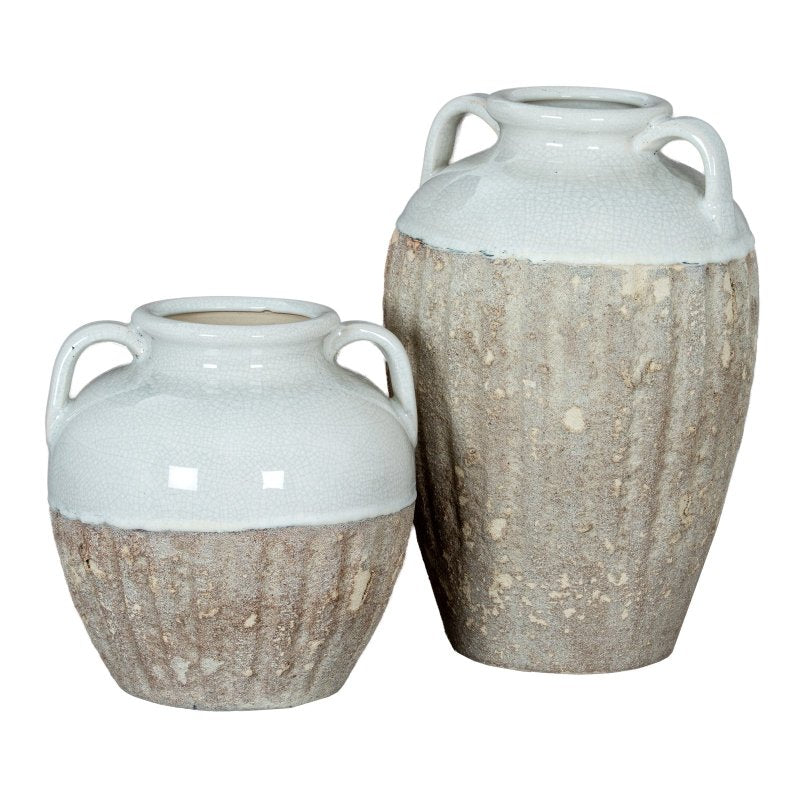 Thorne Large Amphora Vase - Caramel Ceramic Decorative Vase - Vases - British D'sire