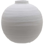 Tiber Matt White Ceramic Vase - Antique White Ceramic Decorative Vase - Vases - British D'sire