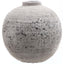 Tiber Stone Ceramic Vase - Antique White Ceramic Decorative Vase - Vases - British D'sire