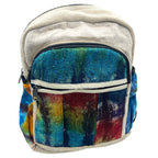 Tiedye Hemp Medium Backpack No Print - Pure Hemp and Cotton Bags - British D'sire