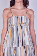 Tiered Check Maxi Dress – Effortless Summer Statement - Dresses - British D'sire
