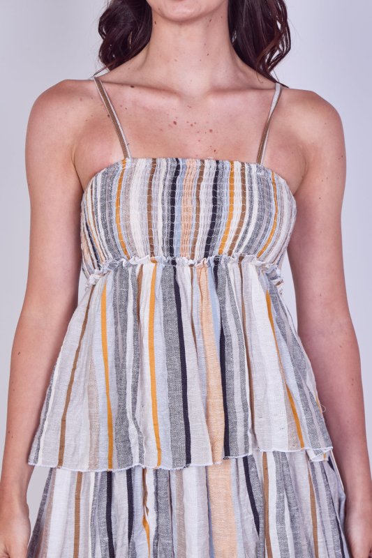 Tiered Check Maxi Dress – Effortless Summer Statement - Dresses - British D'sire