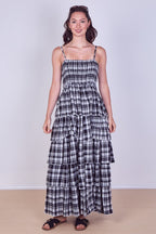 Tiered Check Maxi Dress – Effortless Summer Statement - Dresses - British D'sire