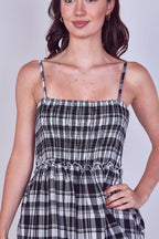 Tiered Check Maxi Dress – Effortless Summer Statement - Dresses - British D'sire