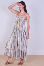 Tiered Check Maxi Dress – Effortless Summer Statement - Dresses - British D'sire