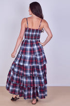 Tiered Check Maxi Dress – Effortless Summer Statement - Dresses - British D'sire