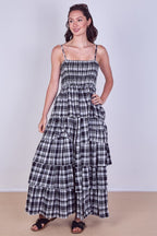 Tiered Check Maxi Dress – Effortless Summer Statement - Dresses - British D'sire