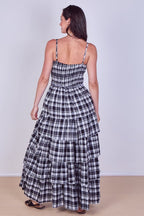Tiered Check Maxi Dress – Effortless Summer Statement - Dresses - British D'sire
