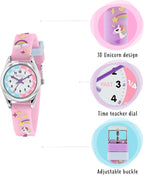 Tikkers Girls Analogue Classic Quartz Watch with silicone strap TK0145 - Kids watches - British D'sire