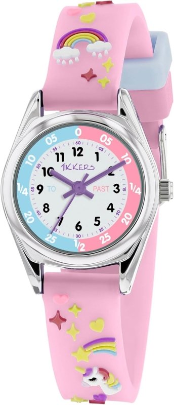 Tikkers Girls Analogue Classic Quartz Watch with silicone strap TK0145 - Kids watches - British D'sire Main image
