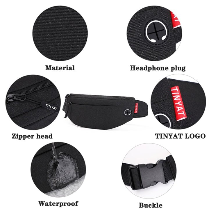 TINYAT T2003 Outdoor Sports Nylon Waterproof Mobile Phone Waist Bags(Epithelium Blue) - British D'sire