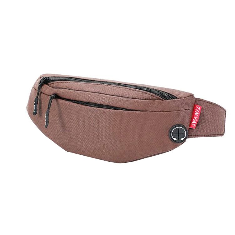 TINYAT T2003 Outdoor Sports Nylon Waterproof Mobile Phone Waist Bags(Epithelium Brown) - British D'sire