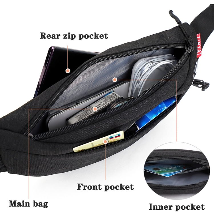 TINYAT T2003 Outdoor Sports Nylon Waterproof Mobile Phone Waist Bags(Epithelium Brown) - British D'sire