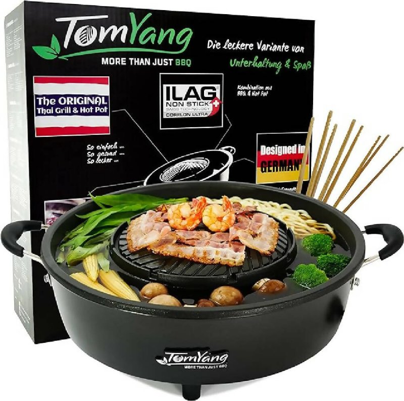 TomYang Hot Pot – The Original Thai Grill & Hot Pot, Electric Thai BBQ Multi Cooker, Swiss Coating, German Design, More than 100 Recipe Videos. Korean food, Hotpot chinese pot, Hot plate, Ramen bowl - British D'sire