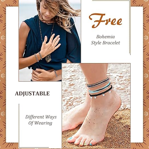 TONAUP Friendship Bracelet Set, Bohemian Woven Beads Bracelet, Handmade Friendship Braided Ethnic Adjustable Bracelets - Bracelets - British D'sire