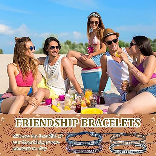 TONAUP Friendship Bracelet Set, Bohemian Woven Beads Bracelet, Handmade Friendship Braided Ethnic Adjustable Bracelets - Bracelets - British D'sire