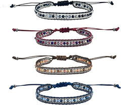 TONAUP Friendship Bracelet Set, Bohemian Woven Beads Bracelet, Handmade Friendship Braided Ethnic Adjustable Bracelets - Bracelets - British D'sire