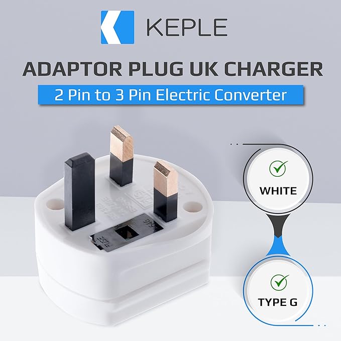 Three Pin Plug Point Toothbrush Adaptor Plug UK Charger Adapter Shaver Point 2 Pin to 3 Pin ...