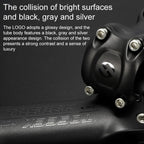 TOSEEK K04 Full Carbon Fiber Brazing Road Mountain Bike Handlebar Riser Faucet, Size:17 Degree, 100mm(Black Grey Silver) - British D'sire