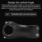 TOSEEK K04 Full Carbon Fiber Brazing Road Mountain Bike Handlebar Riser Faucet, Size:6 Degree, 110mm(Black Grey Silver) - British D'sire