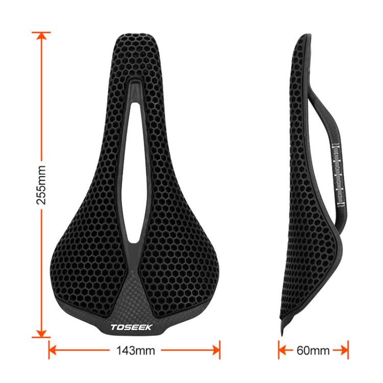 TOSEEK P300 Carbon Fiber 3D Printed Road Mountain Bike Seat(3K Twill) Secondary image